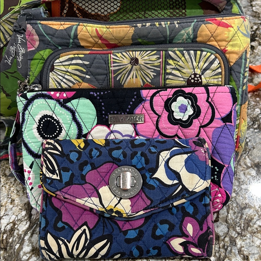 2 Vera Bradley-1 is purse 1 is wallet.1 Bella Taylor Floral Quilted    Makeup